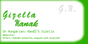 gizella manak business card